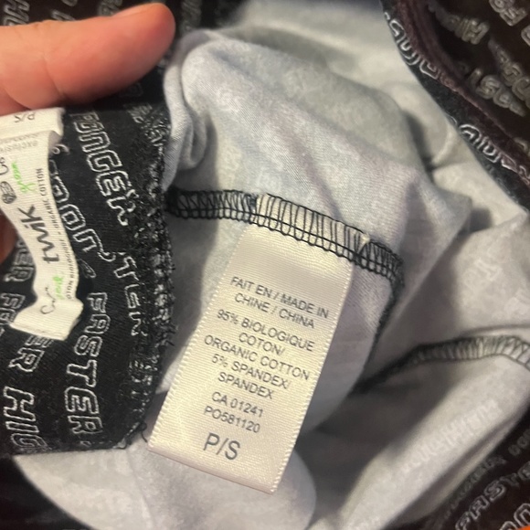 Retro high rise sporty motivational organic cotton leggings EUC - Picture 7 of 8